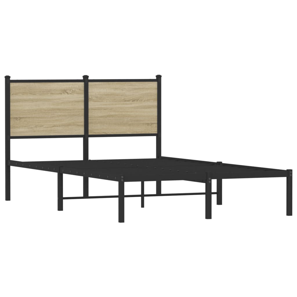 Giroletto senza Materaso in Metallo Rovere Sonoma 120x200 cm | homemem39
