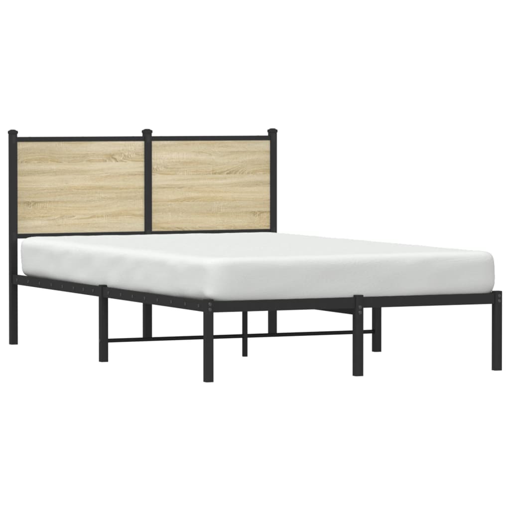 Giroletto senza Materaso in Metallo Rovere Sonoma 120x200 cm