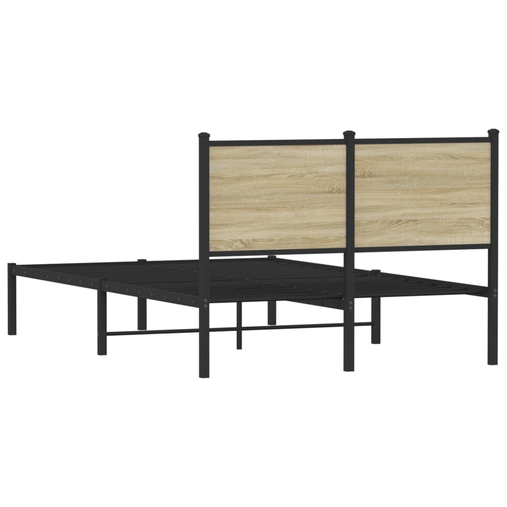 Giroletto senza Materaso in Metallo Rovere Sonoma 120x200 cm