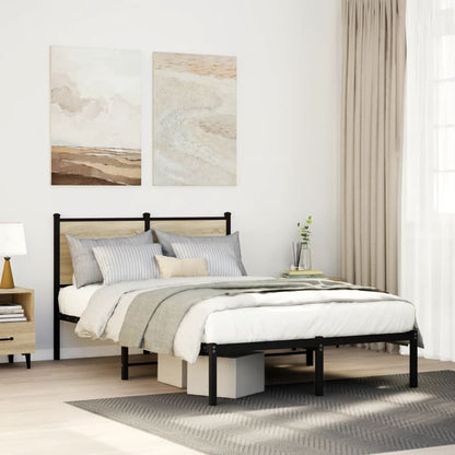 Giroletto senza Materaso in Metallo Rovere Sonoma 120x200 cm