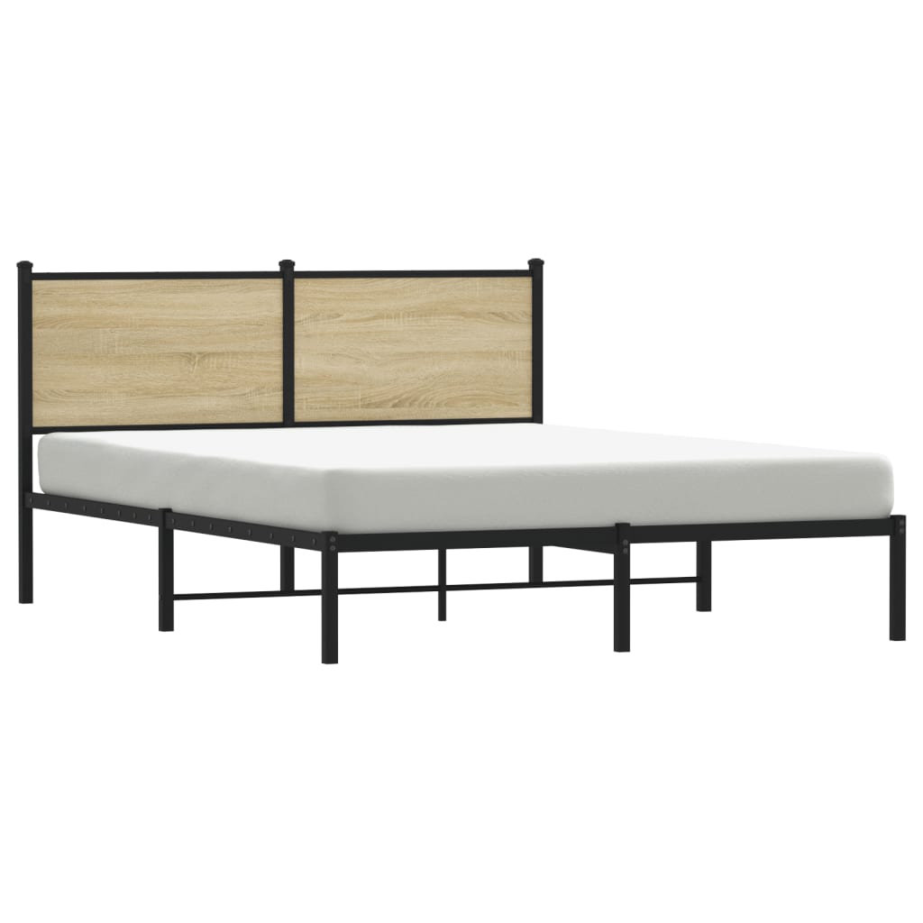 Giroletto senza Materaso in Metallo Rovere Sonoma 137x190 cm