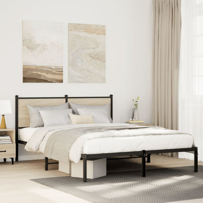 Giroletto senza Materaso in Metallo Rovere Sonoma 137x190 cm