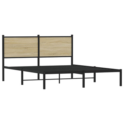 Giroletto senza Materaso in Metallo Rovere Sonoma 140x190 cm