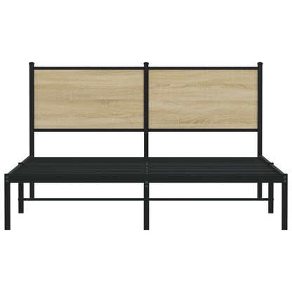 Giroletto senza Materaso in Metallo Rovere Sonoma 140x190 cm