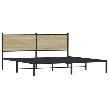 Giroletto senza Materaso in Metallo Rovere Sonoma 160x200 cm