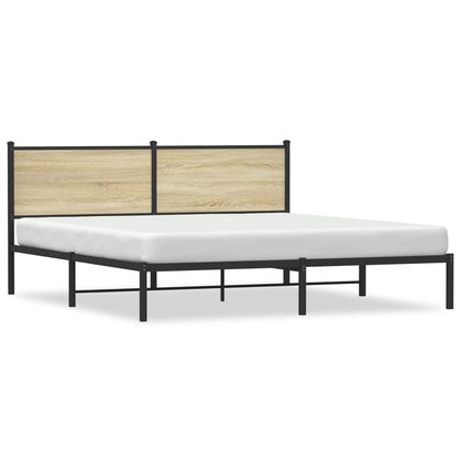 Giroletto senza Materaso in Metallo Rovere Sonoma 183x213 cm