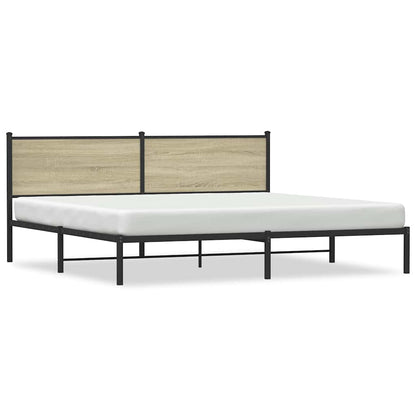 Giroletto senza Materaso in Metallo Rovere Sonoma 193x203 cm