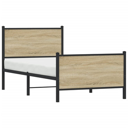Giroletto senza Materaso in Metallo Rovere Sonoma 75x190 cm