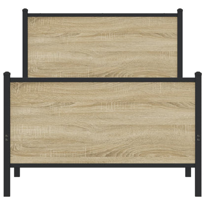 Giroletto senza Materaso in Metallo Rovere Sonoma 75x190 cm - homemem39