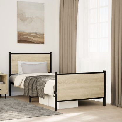 Giroletto senza Materaso in Metallo Rovere Sonoma 75x190 cm