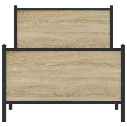 Giroletto senza Materaso in Metallo Rovere Sonoma 90x200 cm