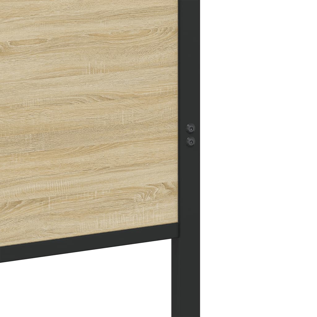 Giroletto senza Materaso in Metallo Rovere Sonoma 90x200 cm