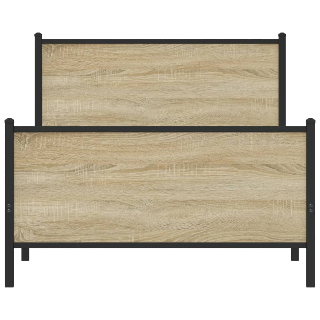 Giroletto senza Materaso in Metallo Rovere Sonoma 100x190 cm | homemem39