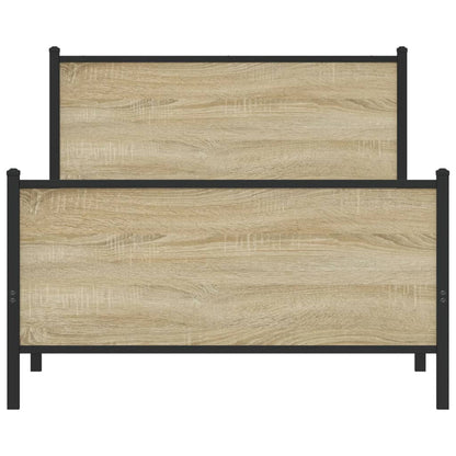 Giroletto senza Materaso in Metallo Rovere Sonoma 100x190 cm | homemem39