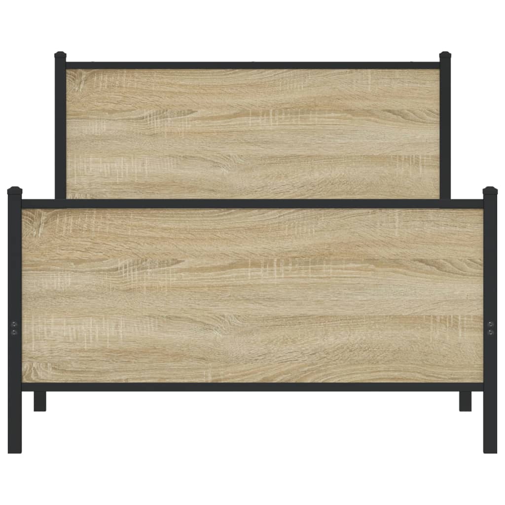 Giroletto senza Materaso in Metallo Rovere Sonoma 100x200 cm | homemem39