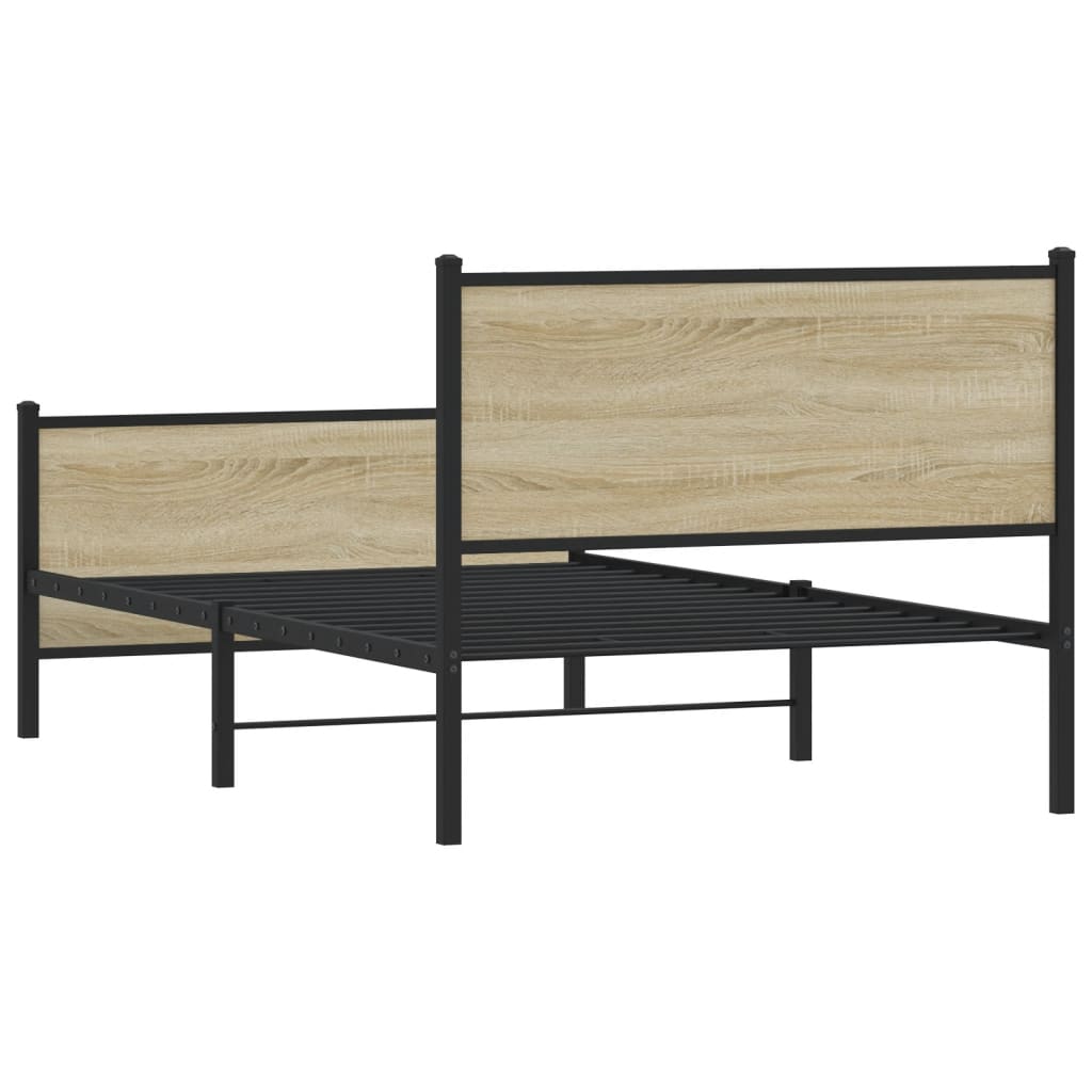 Giroletto senza Materaso in Metallo Rovere Sonoma 107x203 cm