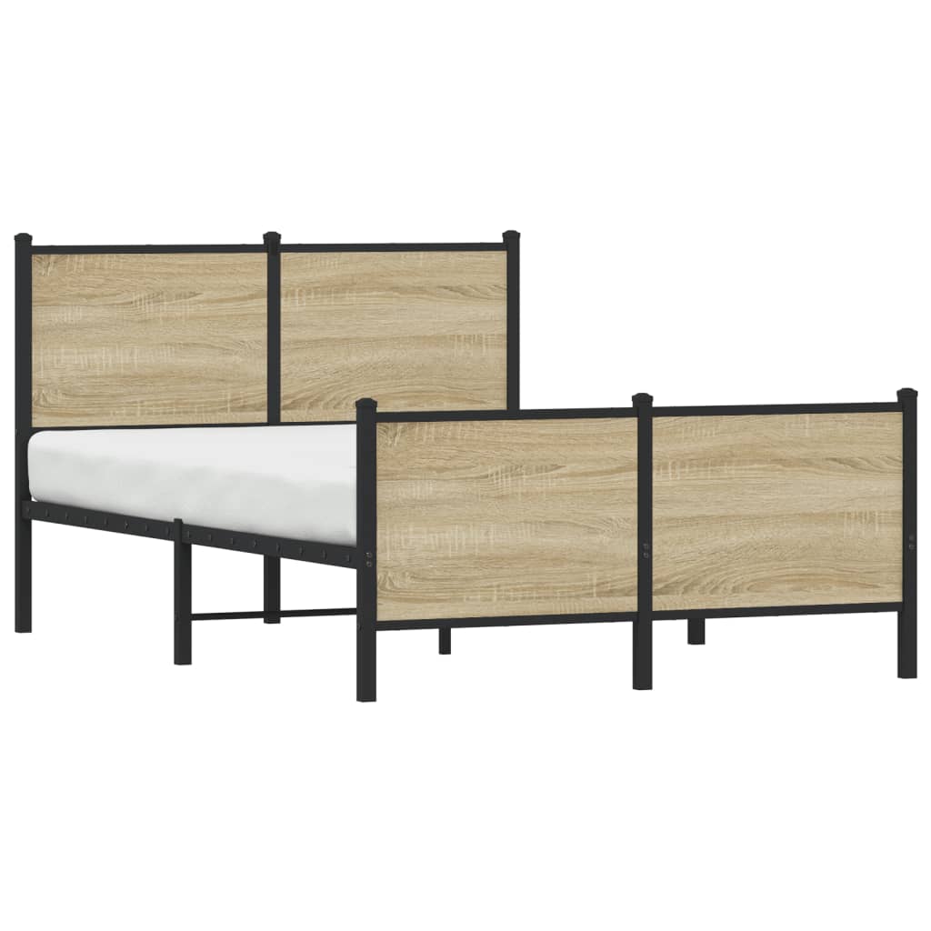 Giroletto senza Materaso in Metallo Rovere Sonoma 120x190 cm