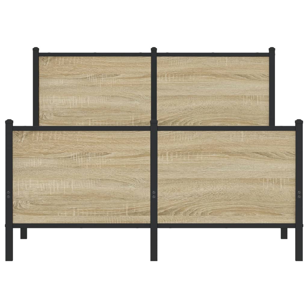 Giroletto senza Materaso in Metallo Rovere Sonoma 120x190 cm | homemem39