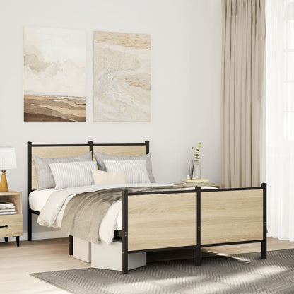 Giroletto senza Materaso in Metallo Rovere Sonoma 120x190 cm