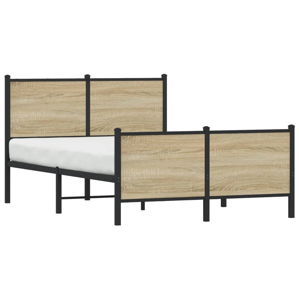 Giroletto senza Materaso in Metallo Rovere Sonoma 120x200 cm