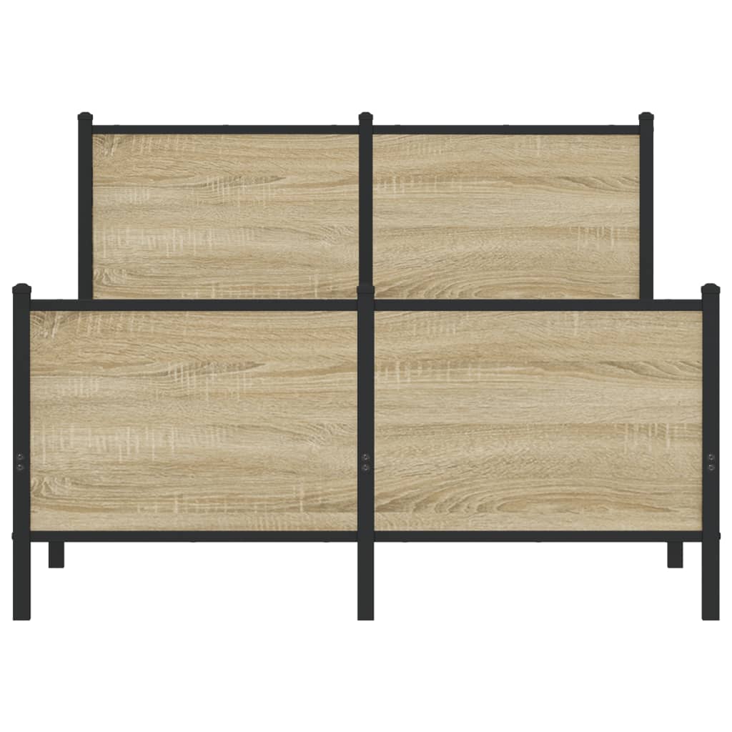 Giroletto senza Materaso in Metallo Rovere Sonoma 120x200 cm | homemem39