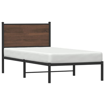 Giroletto senza Materasso in Metallo Rovere Marrone 75x190 cm