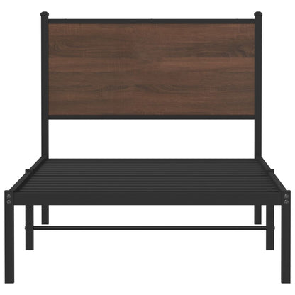 Giroletto senza Materasso in Metallo Rovere Marrone 75x190 cm | homemem39