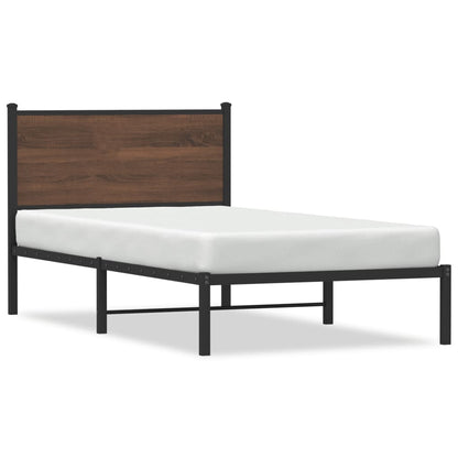 Giroletto senza Materasso in Metallo Rovere Marrone 100x190 cm