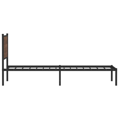 Giroletto senza Materasso in Metallo Rovere Marrone 100x190 cm | homemem39