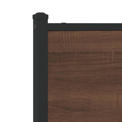 Giroletto senza Materasso in Metallo Rovere Marrone 100x190 cm