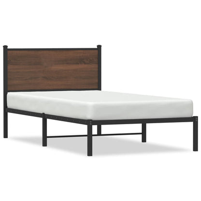 Giroletto senza Materasso in Metallo Rovere Marrone 100x200 cm