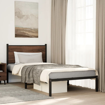 Giroletto senza Materasso in Metallo Rovere Marrone 100x200 cm