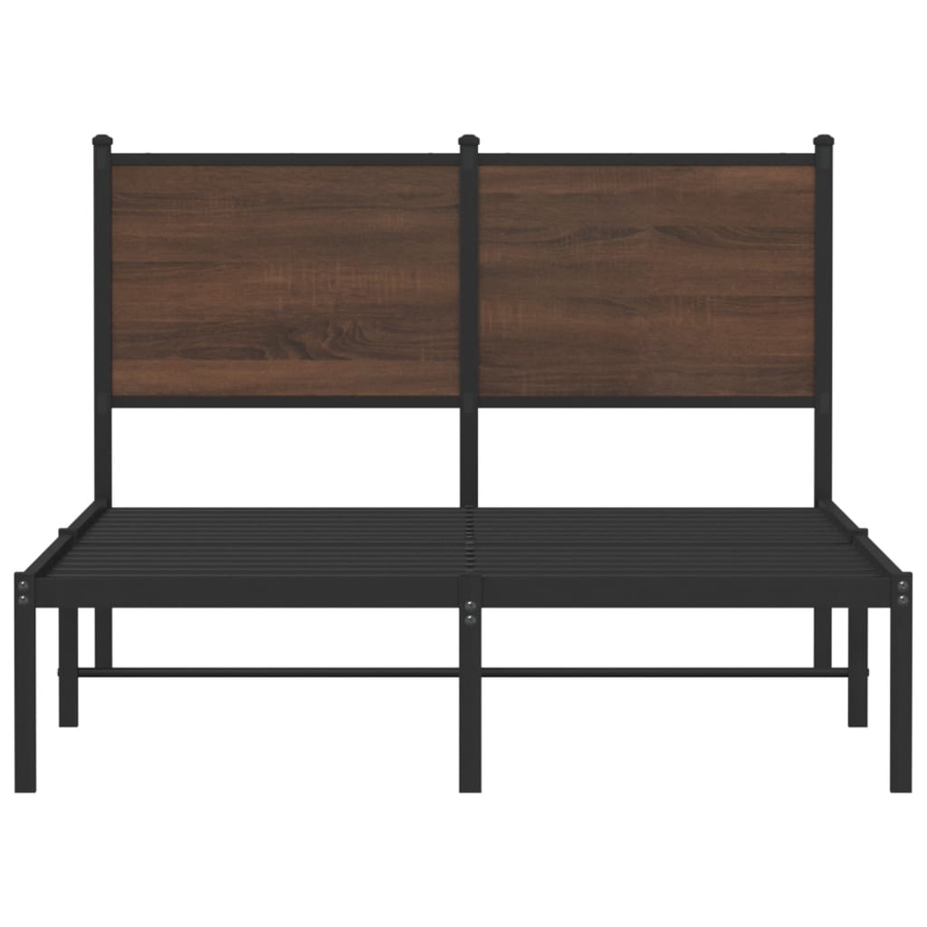 Giroletto senza Materasso in Metallo Rovere Marrone 120x190 cm - homemem39