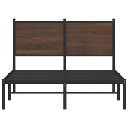 Giroletto senza Materasso in Metallo Rovere Marrone 120x190 cm - homemem39