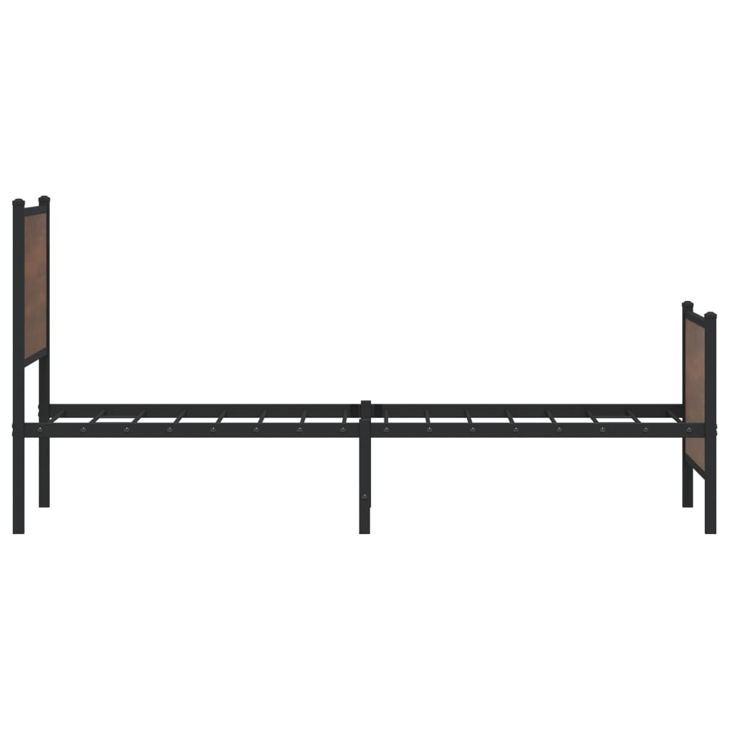 Giroletto senza Materasso in Metallo Rovere Marrone 75x190 cm | homemem39