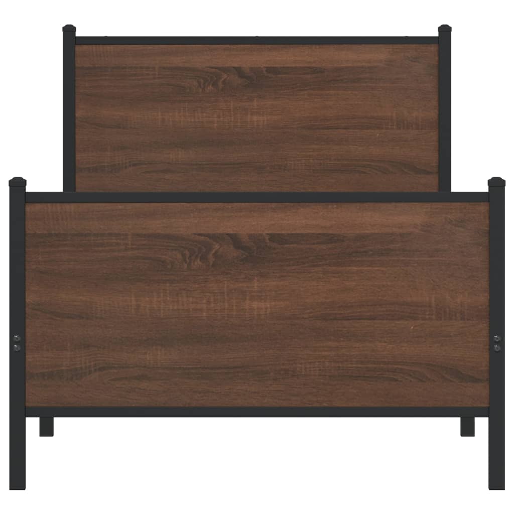 Giroletto senza Materasso in Metallo Rovere Marrone 90x190 cm | homemem39