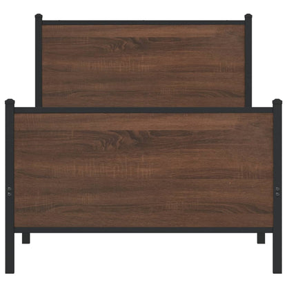 Giroletto senza Materasso in Metallo Rovere Marrone 90x190 cm | homemem39