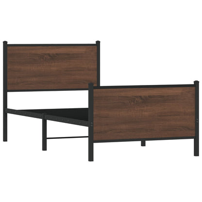 Giroletto senza Materasso in Metallo Rovere Marrone 107x203 cm