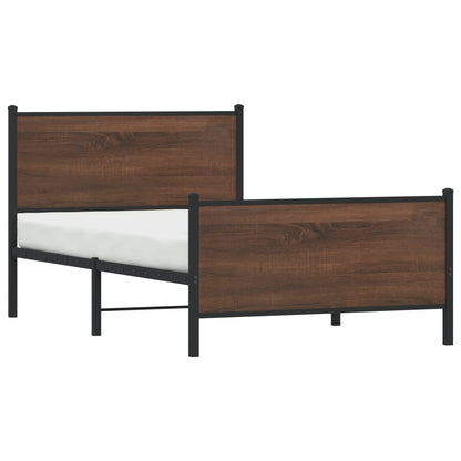 Giroletto senza Materasso in Metallo Rovere Marrone 107x203 cm