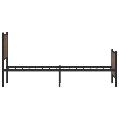 Giroletto senza Materasso in Metallo Rovere Marrone 107x203 cm