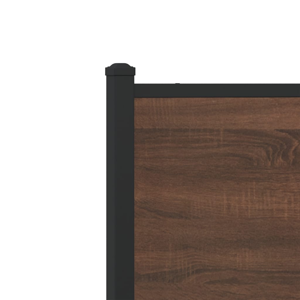Giroletto senza Materasso in Metallo Rovere Marrone 120x190 cm