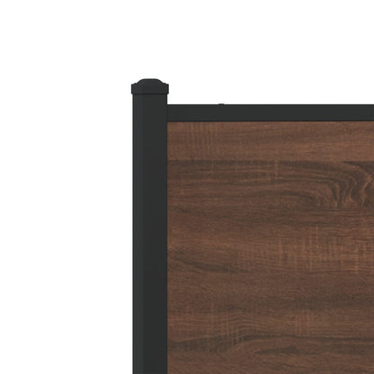 Giroletto senza Materasso in Metallo Rovere Marrone 120x190 cm
