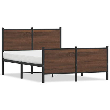 Giroletto senza Materasso in Metallo Rovere Marrone 120x200 cm | homemem39