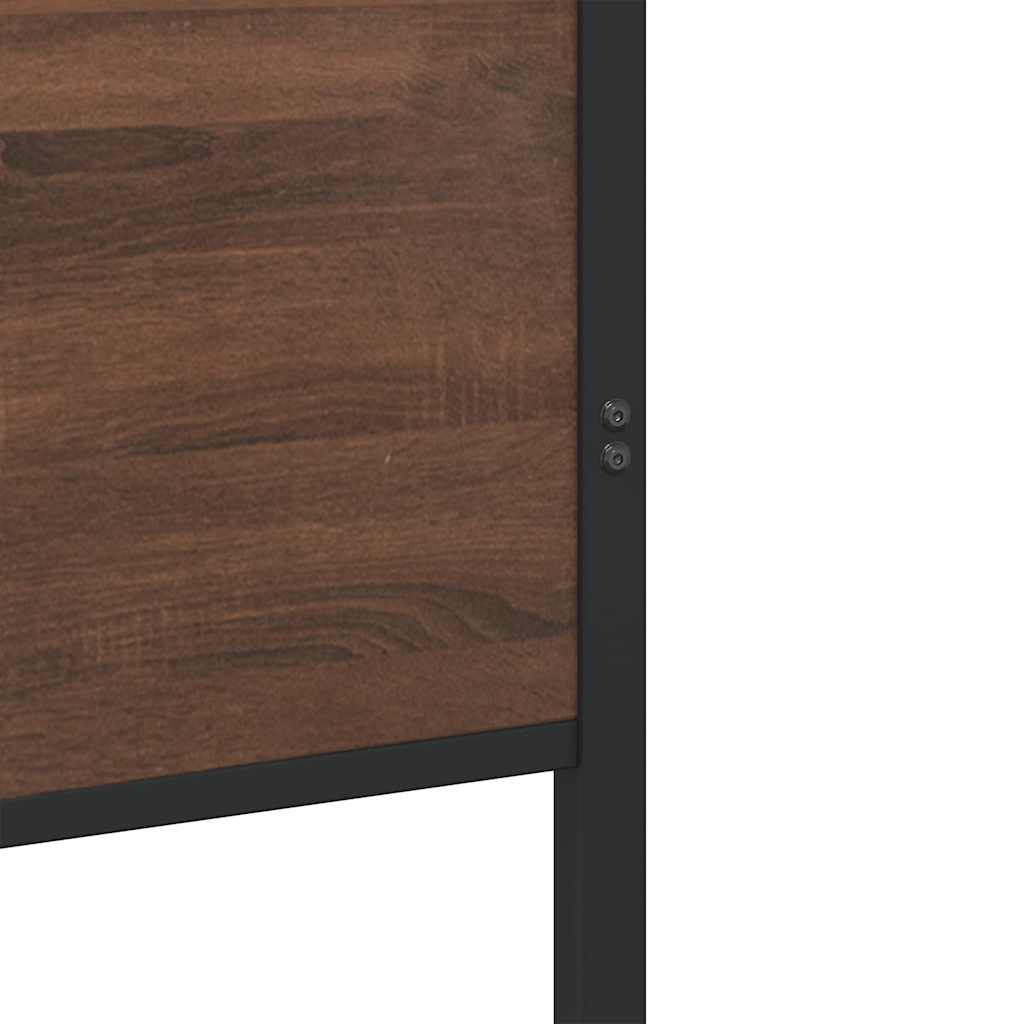 Giroletto senza Materasso in Metallo Rovere Marrone 120x200 cm