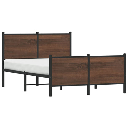 Giroletto senza Materaso in Metallo Rovere Marrone 137x190 cm