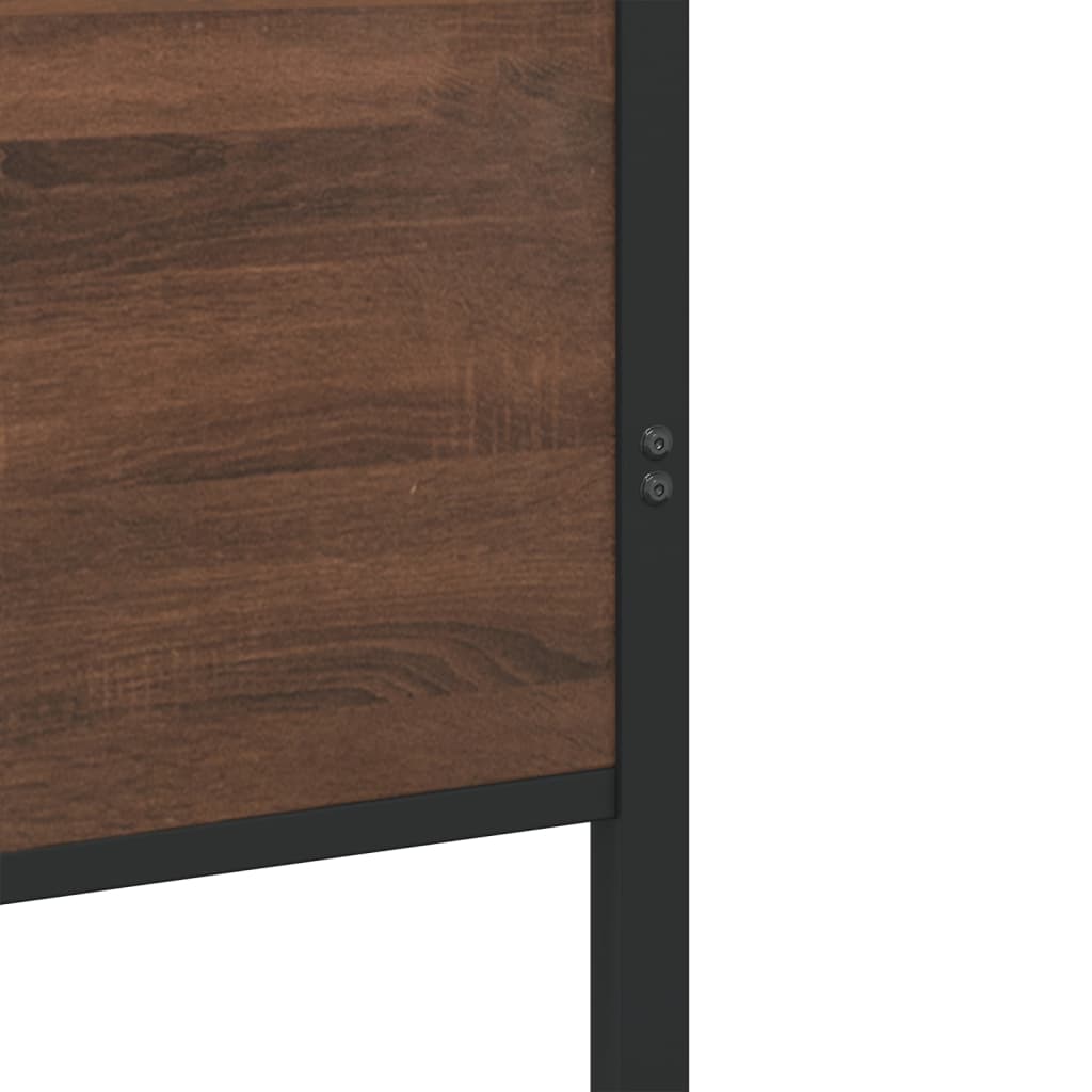 Giroletto senza Materaso in Metallo Rovere Marrone 137x190 cm