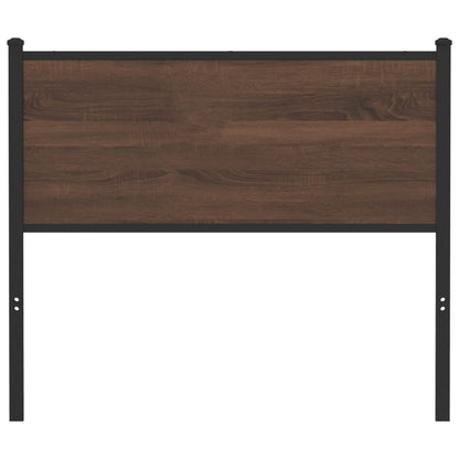 Testiera Rovere Marrone 100 cm in Legno Multistrato e Acciaio