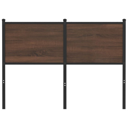 Testiera Rovere Marrone 120 cm in Legno Multistrato e Acciaio