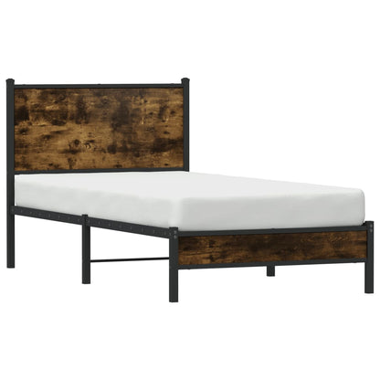 Giroletto senza Materasso in Metallo Rovere Fumo 75x190 cm