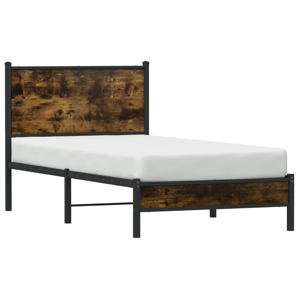 Giroletto senza Materaso in Metallo Rovere Fumo 80x200 cm